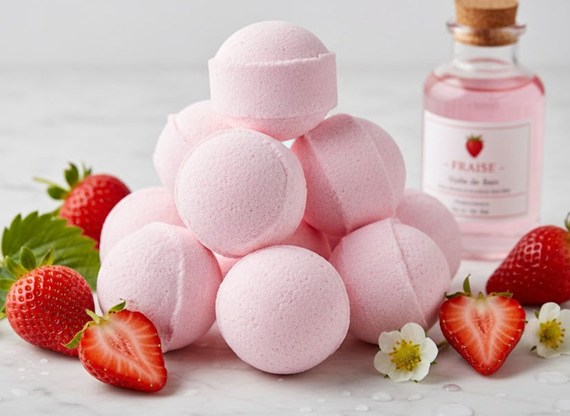 Mini bille effervescente - Rose Mademoiselle girly