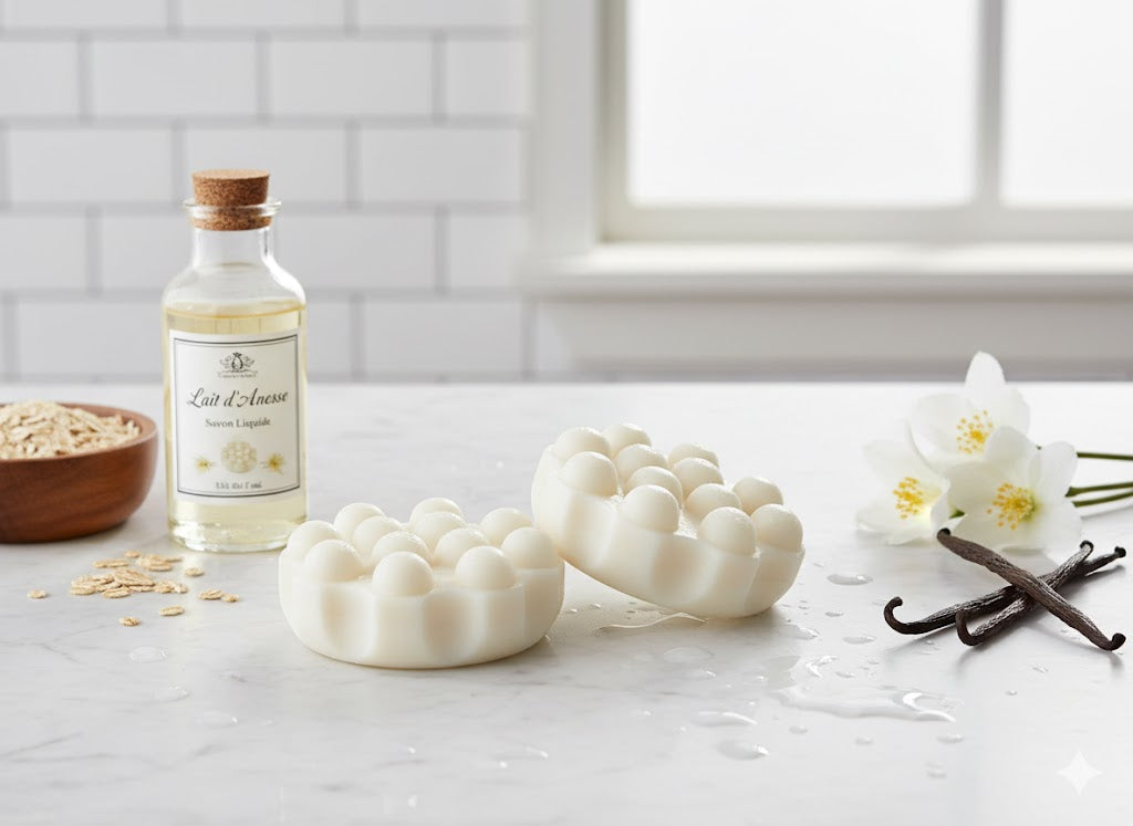 Shampoing Solide Massant - Lait d'ânesse - Cheveux Normaux Mademoiselle girly
