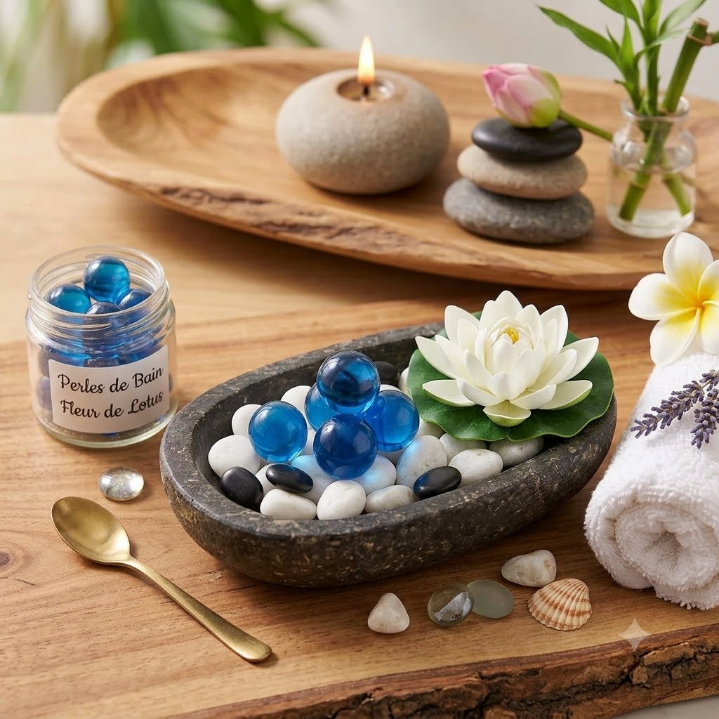 Perle de bain - Ronde - Fleur de lotus Mademoiselle girly
