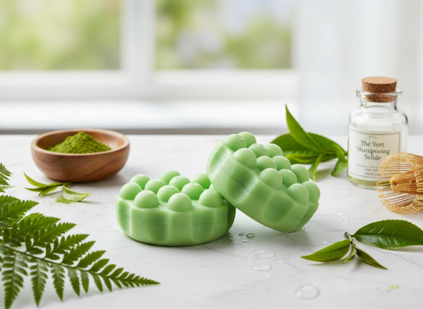 Shampoing Solide Massant - Parfum Thé Vert - Cheveux Délicats Mademoiselle girly