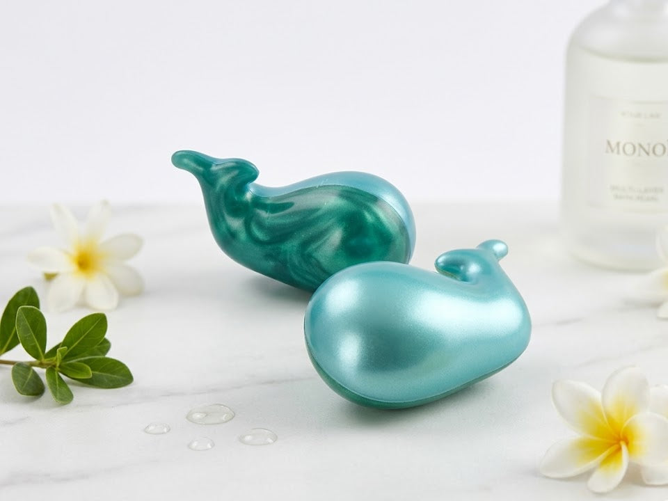Perles d’huile de bain-baleine monoï Mademoiselle girly