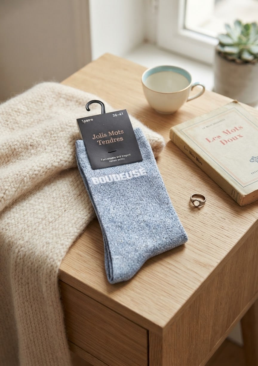 Chaussettes à paillettes - Boudeuse Mademoiselle girly
