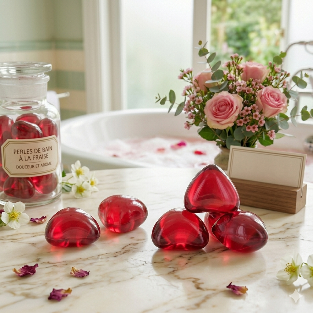 Perle de bain - Fraise Mademoiselle girly