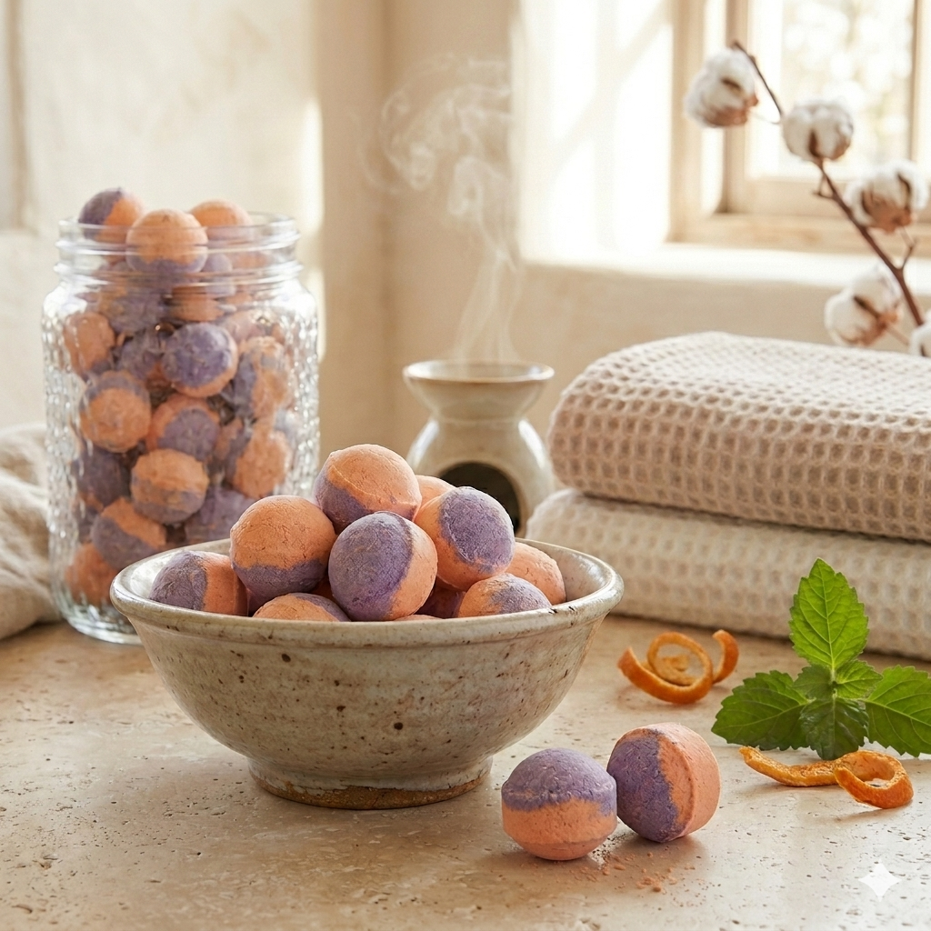 Mini bille effervescente - Orange/Patchouli Mademoiselle girly