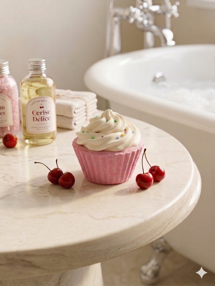 Fondant de bain - Cerise Mademoiselle girly